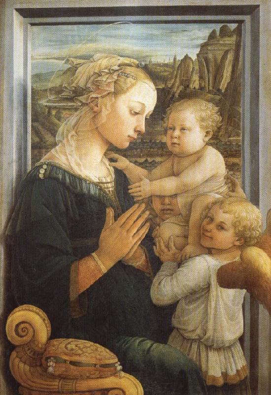 Fra Filippo Lippi Madonna and Child with Two Angels